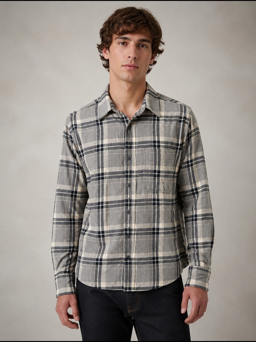 American Eagle Classic Plaid Long Sleeve Size S